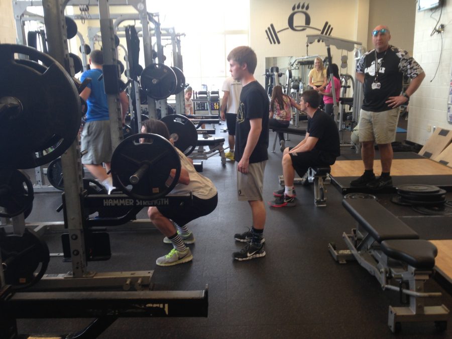 Oakdale students get fit for summer in the weight room.