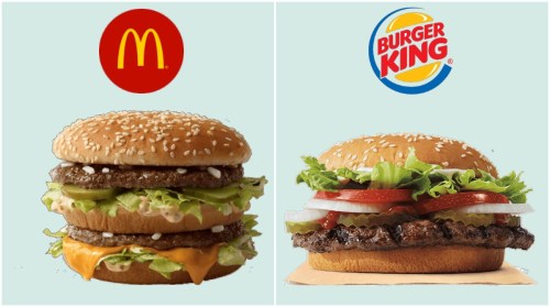 The size of the burgers implies that the Whopper is healthier