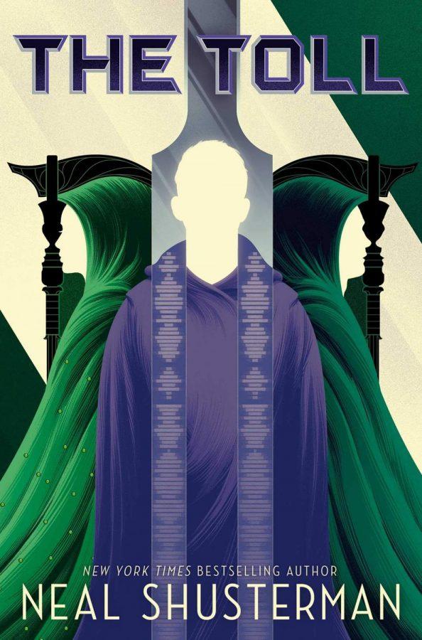 The cover for the third book in The Arc of the Scythe series, The Toll by Neal Shusterman.