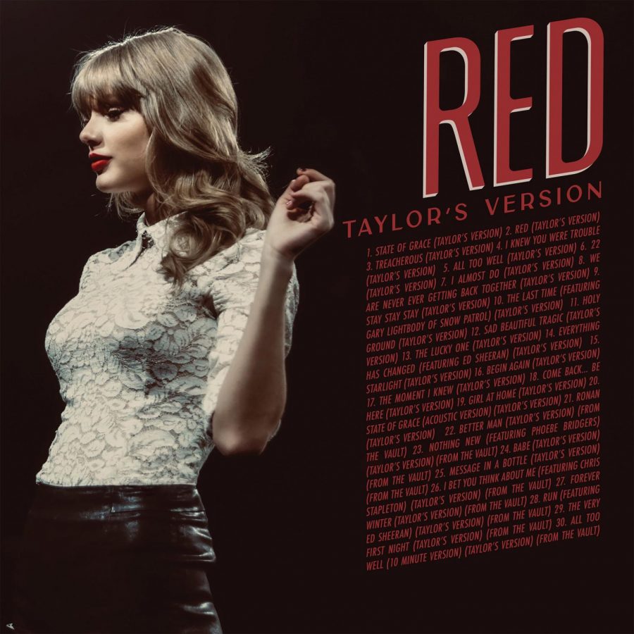 Taylor+Swift+poses+with+track+list+of+Red+%28Taylors+Version%29.