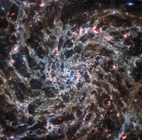 One of many new images of a large spiral galaxy that is coming from the James Webb Telescope.