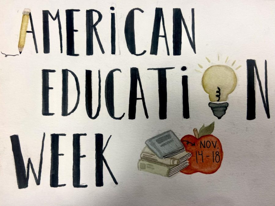 American Education Week runs from November 14th-18th, first celebrated in 1912 it was  made to celebrate and honor the public education system and its accomplishments.