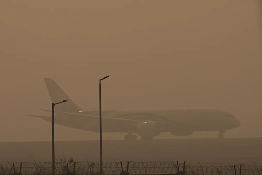 It’s not just schools that are unable to function properly due to the smog, airplanes grounded due to safety concerns.