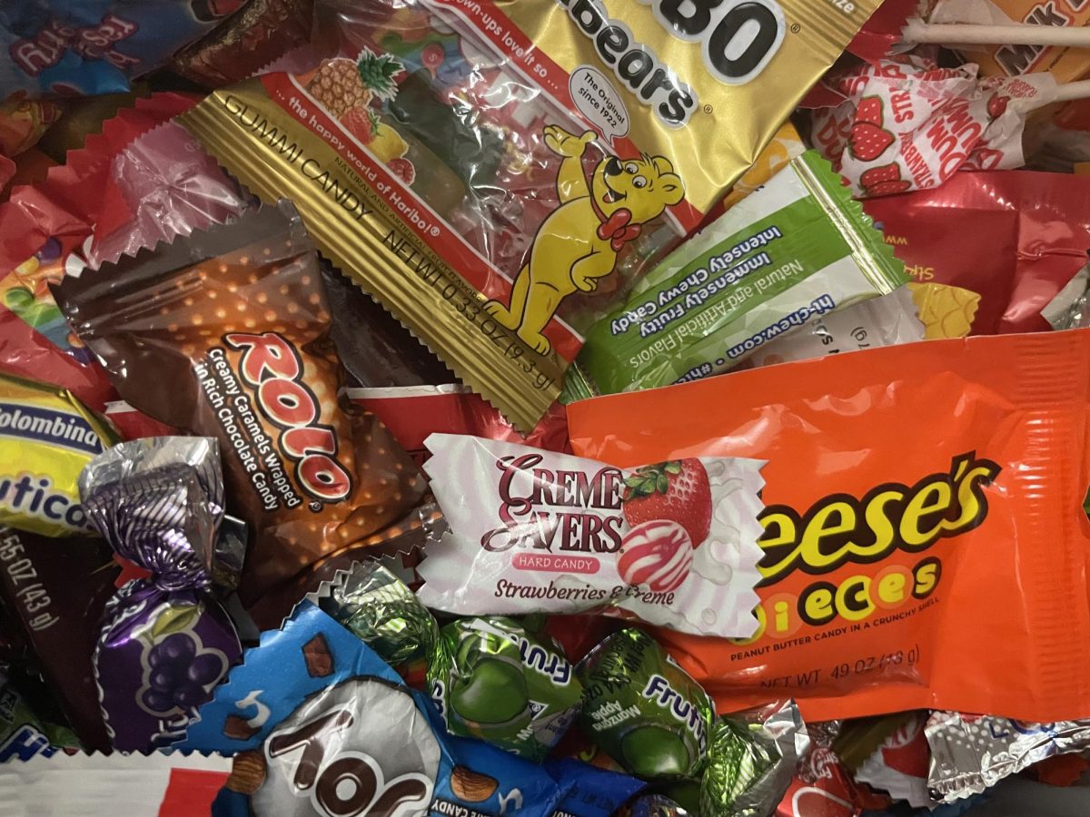 A portion of the candy collected from the drive. All of it will be boxed up and donated through the American Legion Post.
