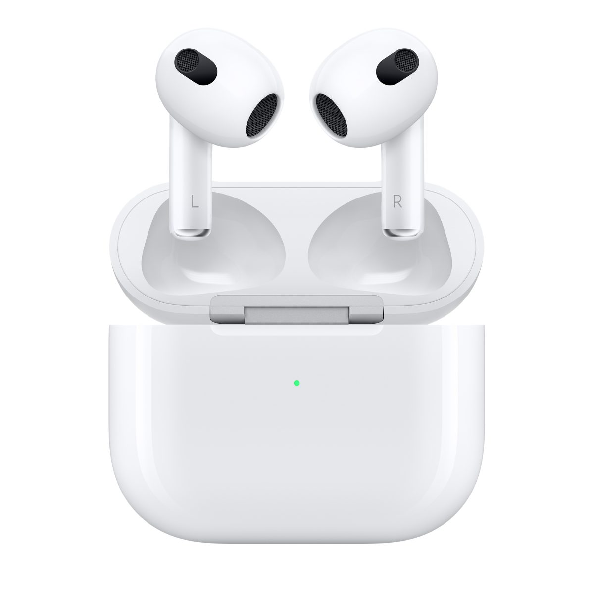 Apple’s 3rd generation of Airpods shows a much sleeker design than past models. 