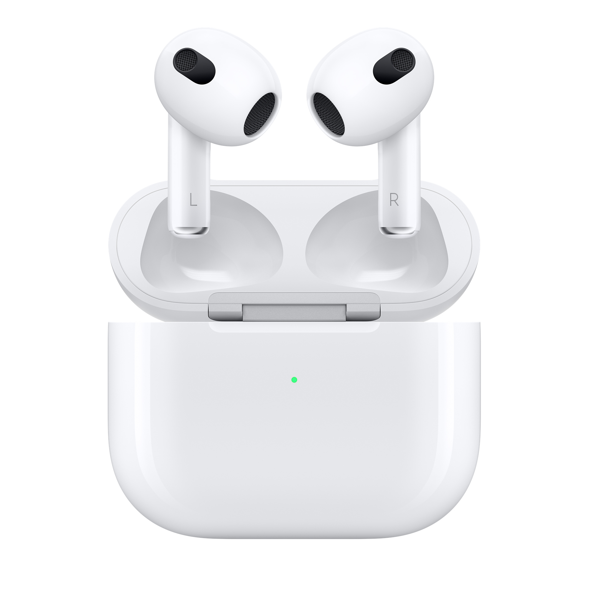 Apple’s 3rd generation of Airpods shows a much sleeker design than past models. 