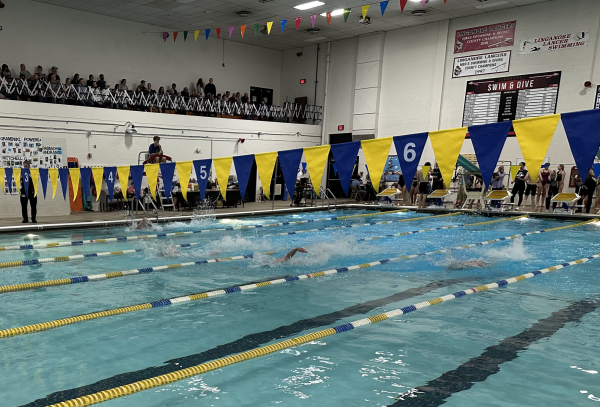 The Oakdale Boys swim at a meet against Brunswick at Walkersville High School. 