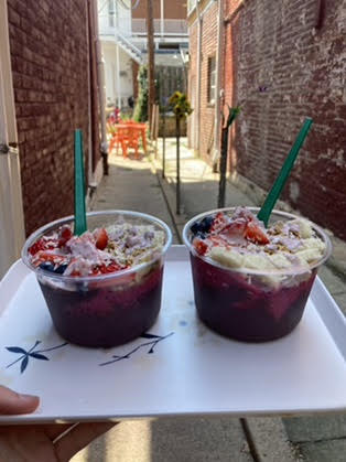 Acai bowls are one of the menu offerings at Hippy Chick Hummus