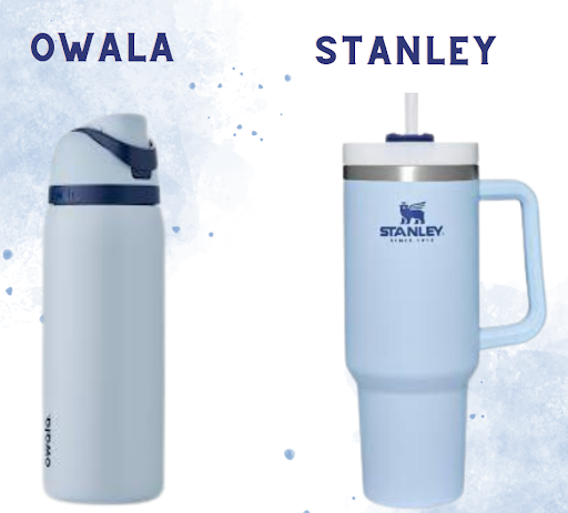 The fought over bottles, Owala (Left), Stanley (Right)
