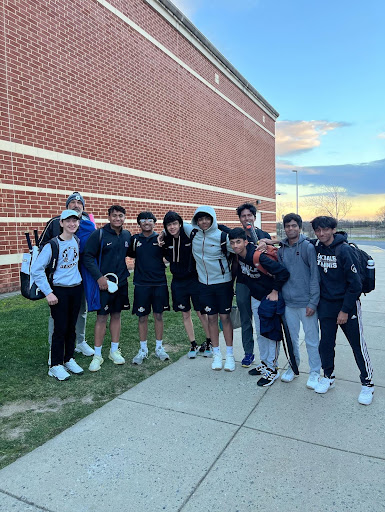 The Oakdale Boys Tennis team after their scrimmage against Howard High School.
