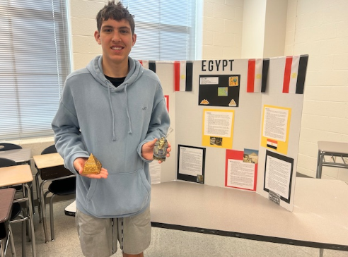 Junior Sociology student Nate Colbert chose to research Egypt for his Culture Fest project.