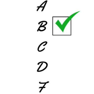 Similar to the new grading system some teachers use, this grade uses letters