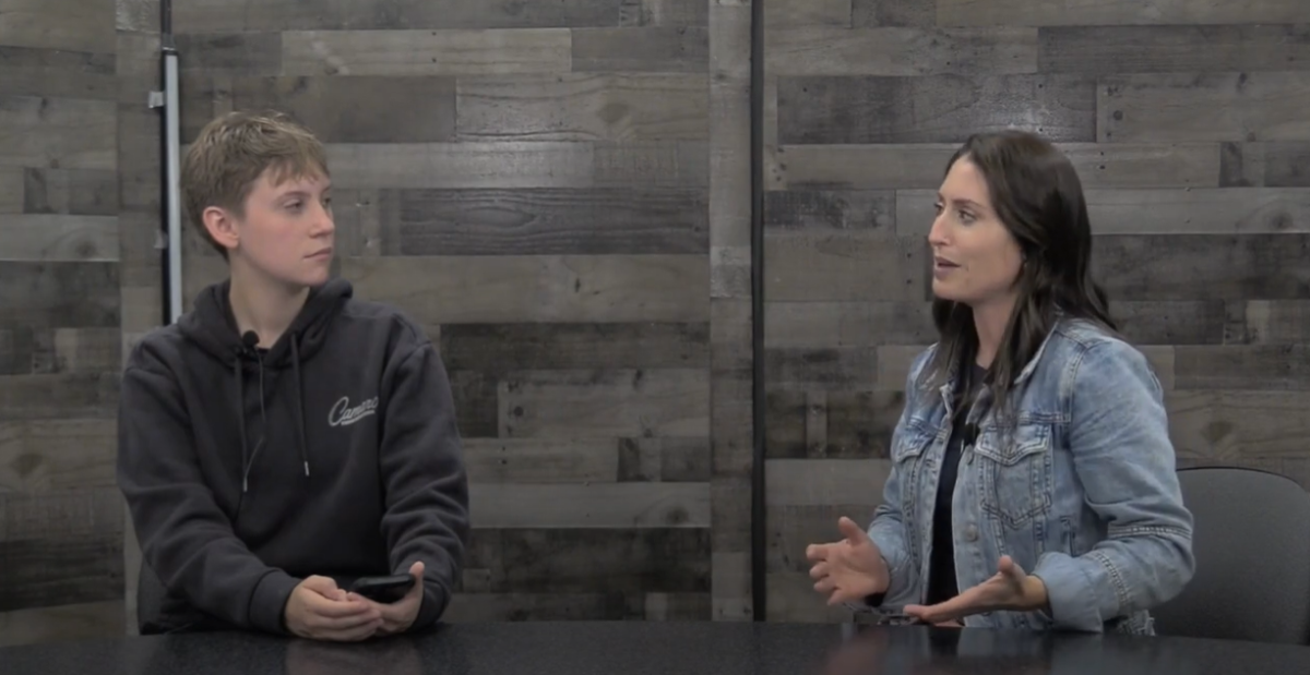 Oakdale Post writer Parker Pelletier and Mrs. Tiffany Malagari hold a discussion about the high school experience, which can be watched on the BearTV YouTube Channel
