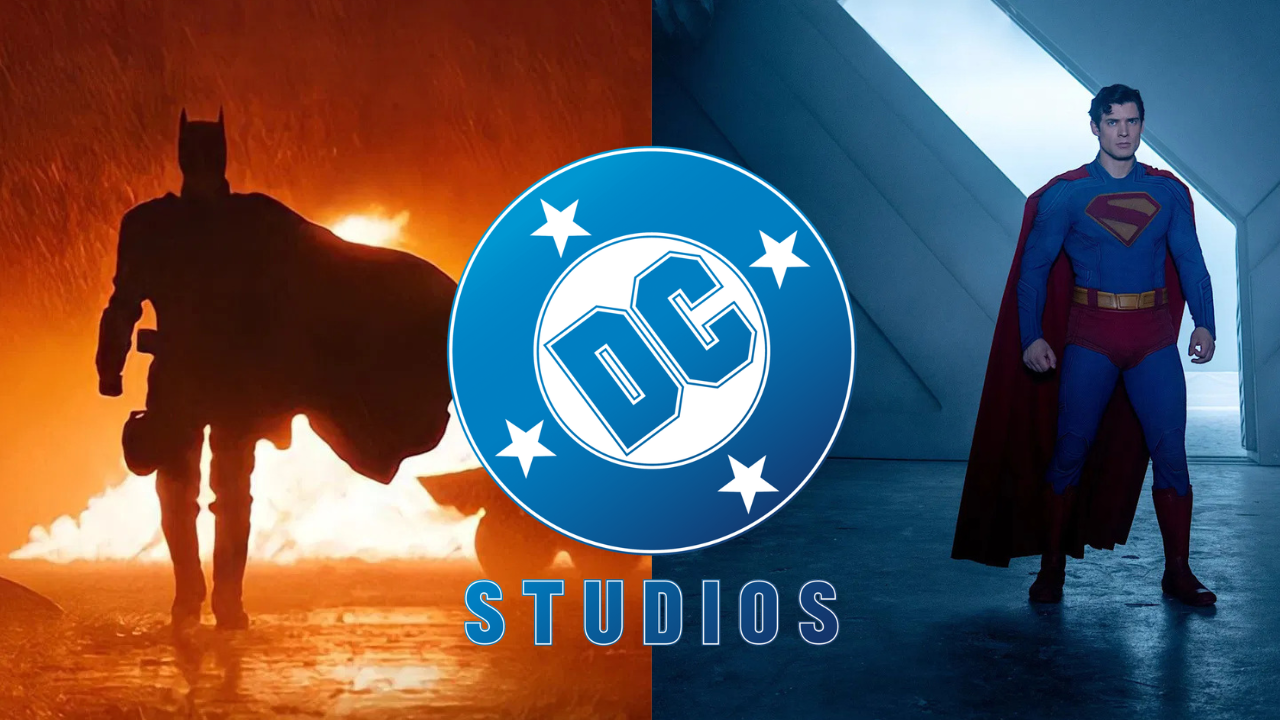 Actors David Corenswet and Robert Pattinson portray superheroes Superman and Batman in the new DC Universe